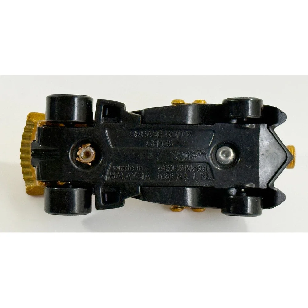 Hot Wheels Grease Rod Kids Toy Car Gold Black 2013 Mattel CFH36 Diecast
